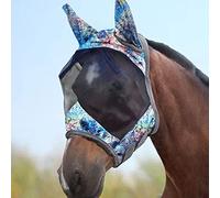 Harrison Howard CareMaster Masque Anti-Mouches Standard avec Oreilles Protection UV pour Chevaux Mélange Pastel (L)
