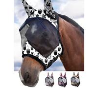 Harrison Howard CareMaster Masque Anti-Mouches Standard avec Oreilles Protection UV pour cônes de pin pour Chevaux (L)