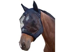 Harrison Howard CareMaster Midge-Proof Masque Anti-Mouches pour Cheval avec Protection des Oreilles Protection UV Noir Sang Froid Taille XL