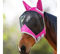 Harrison Howard CareMaster Pro Luminous Masque Anti-Mouches Protection Anti-UV avec Oreilles Rose Cheval (L)