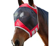 Harrison Howard CareMaster Pro Luminous Masque Anti-Mouches Protection Anti-UV Rouge Cheval de Trait (XL)