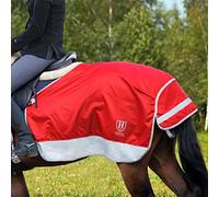 Harrison Howard FocalMax Couvre reins d’exercice avec doublure en polaire - Haute visibilité, réfléchissant pour la sécurité nocturne avec rabat pour la queue du cheval