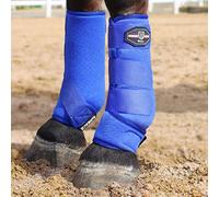 Harrison Howard Horse Sport Medicine Lot de 2 bottes anti-chocs avant Protection et soutien des membres inférieurs Parfait pour l'entraînement d'endurance et la performance Aigue-marine L