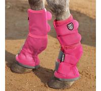 Harrison Howard Lot de 2 guêtres anti-mouches pour cheval - Coupe parfaite - En maille dense - Avec confort ventilé - Protection fiable contre les éléments d'été - Magenta - Taille M