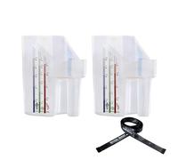 Harrison Howard Lot de 2 pelles d'alimentation en plastique de précision équine avec marquages de mesure parfaites pour une utilisation stable pour mesurer les aliments sucrés palettes avoine grains