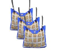 Harrison Howard Lot de 3 sacs à foin de cheval durables de qualité supérieure - En tissu imperméable - Grande capacité - Bleu