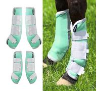 Harrison Howard Lot de 4 bottes anti-mouches pour cheval Aqua