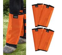 Harrison Howard Lot de 4 guêtres amples anti-UV, maille ventilée extra résistante, quatre fixations, design qui reste en place pour protéger les jambes du cheval et réduire les stomps, orange yearling