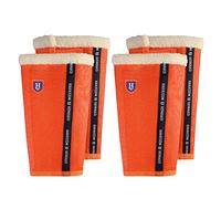 Harrison Howard Lot de 4 guêtres anti-mouches amples avec protection UV, respirantes, résistantes aux déchirures en maille fine, confortables avec bordure en laine ultra douce - Orange vif (moyen)