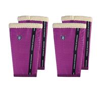 Harrison Howard Lot de 4 guêtres anti-mouches amples avec protection UV, respirantes, résistantes aux déchirures, en maille fine, confortables avec bordure en laine ultra douce - Taille S - Violet