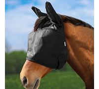 Harrison Howard Masque Anti-Mouches Demi-Visage avec Oreilles pour Cheval Noir Taille L
