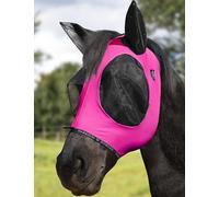 Harrison Howard Masque anti-mouches pour cheval avec ouverture avant - Stretch respirant et confortable - Protection UV - Fuchsia M
