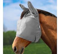 Harrison Howard Masque anti-mouches pour cheval demi-visage avec oreilles Gris Taille XL