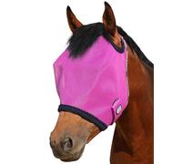 Harrison Howard Masque anti-mouches pour chevaux en maille tout autour avec protection UV et bords rembourrés en polaire, violet, taille S
