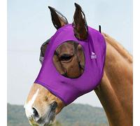 Harrison Howard Masque anti-mouches super confortable extensible avec grand espace pour les yeux avec protection UV doux sur la peau avec respirabilité pour cheval - Amethyste