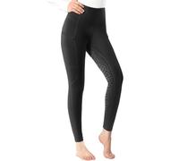 Harrison Howard Pantaloni equestri da Donna Con impugnatura in Silicone a seduta completa per equitazione Leggings a Vita Alta per Le Donne, Noir, L