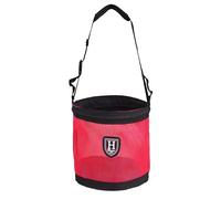 Harrison Howard Sac d'alimentation pour muselière pour cheval en maille de nylon avec sangle de cou rembourrée et ceinture réglable Rose Taille L