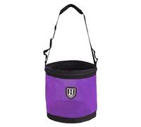 Harrison Howard Sac d'alimentation pour muselière pour cheval en maille filet nylon avec sangle de cou rembourrée et ceinture réglable Violet Taille S