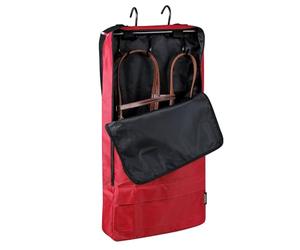 Harrison Howard Sac de transport pour bride/licol avec support à 3 griffes en tissu imperméable 1680D - Bordeaux / Noir