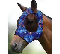 Harrison Howard Super Comfort - Masque Anti-Mouches Extensible - Grand Espace pour Les Yeux - avec Protection UV - Doux sur la Peau - Respirant - Bleu élégant