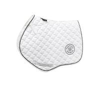 Harrison Howard Tapis de selle anglais pour chevaux, équitation, contact rapproché, antidérapant, anti-humidité, absorption des chocs, blanc