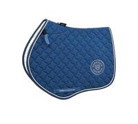 Harrison Howard Tapis de selle anglais pour chevaux, équitation, contact rapproché, antidérapant, anti-humidité, absorption des chocs, bleu paon