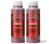 Harrison Tomato Ketchup - Lot de 2 bouteilles de sauce tomate Ketchup de 1 litre chacune - Convient aux végétaliens, sans gluten sans soja, produits laitiers et artificiels - Fabriqué au Royaume-Uni