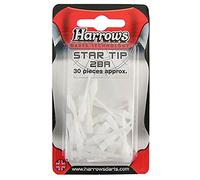 Harrows 30 Pointes en Nylon Star Tip 2BA Blanc