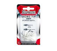 Harrows Pointes de rechange Micro Tip Nylon 2BA 30 pièces blanches