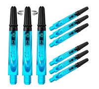 Harrows Darts 3 x Sets of Carbon 360 Dart Stems - 9 Dart Shafts in Total - Medium, Midi & Short (Aqua, Medium)