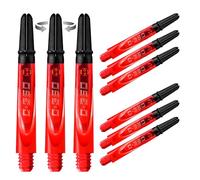 Harrows Darts 3 x Sets of Carbon 360 Dart Stems - 9 Dart Shafts in Total - Medium, Midi & Short (Red, Midi)