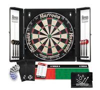 Harrows - Ensembles de Meubles pour cibles de fléchettes - Au Choix : Meuble en Bois « Pro’s Choice » ou Ensemble en Aluminium « Top Shot » Comprenant Une Cible, 6 fléchettes et des Accessoires