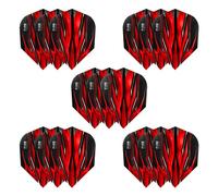 Harrows Fire - Plumes pour fléchettes | 5 x lots de plumes pour fléchettes (15 plumes au total) | Plumes pour fléchettes de 100 microns | Plumes pour fléchettes extra forte premium fabriquées au
