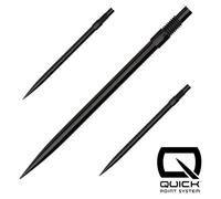 Harrows Pointes de fléchettes à pointe rapide en acier | Pointes de fléchettes de rechange en noir et argent | 26 mm, 30 mm, 35 mm, 40 mm et 42 mm | Compatible avec le système QP (noir, 40 mm)
