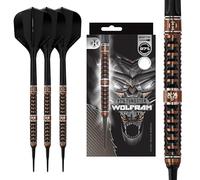 Harrows Fléchettes Wolfram Trinity 97% tungstène à Pointe Souple avec Corps usinés au CNC, revêtement TiN Bronze, Technologie Quick Point, système de fût et d'ailettes intégré Solo