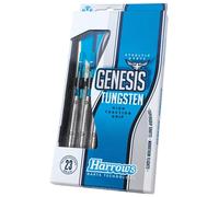 Harrows Genesis Fléchettes en tungstène | 21 g, 22 g, 23 g, 24 g, 25 g et 26 g | Comprend des tiges Supergrip et des ailettes Marathon de 100 microns-26g