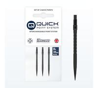 Harrows HM Grip Heavy Metal Quick Points - Pointes de fléchettes inspirées de Ryan Searle avec anneaux de préhension carrés - Système de pointe rapide anti-rupture pour échanges rapides de points - 35