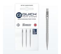 Harrows HM Grip Heavy Metal Quick Points - Pointes de fléchettes inspirées de Ryan Searle avec anneaux de préhension carrés - Système de pointe rapide anti-rupture pour échanges rapides de points - 35