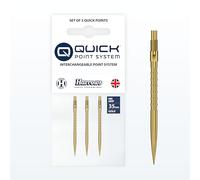 Harrows HM Grip Heavy Metal Quick Points - Pointes de fléchettes inspirées de Ryan Searle avec anneaux de préhension carrés - Système de pointe rapide anti-rupture pour échanges rapides de points - 35