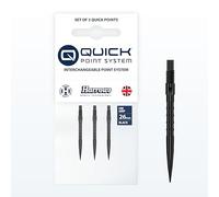 Harrows HM Grip Heavy Metal Quick Points - Pointes de fléchettes inspirées de Ryan Searle avec anneaux de préhension carrés - Système de pointe rapide anti-rupture pour échanges rapides de points - 26
