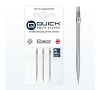 Harrows HM Grip Heavy Metal Quick Points - Pointes de fléchettes inspirées de Ryan Searle avec anneaux de préhension carrés - Système de pointe rapide anti-casse pour échanges rapides de points - 40