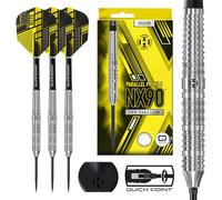 Harrows Lot de 10 fléchettes Professionnelles NX90 en Forme parallèle (23 g) avec Pointe en Acier tungstène 90% tungstène avec système de Changement de Point Rapide I - Jeu de 10 fléchettes avec