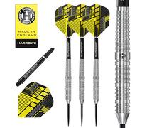 Harrows Lot de 10 fléchettes professionnelles NX90 Bomb & Parallèle - Pointe en acier tungstène 90 % tungstène - Tous poids - Avec tiges noires Supergrip Midi et ailettes NX90 (forme parallèle, 26 g)