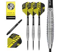Harrows Lot de 10 fléchettes professionnelles NX90 Bomb & Parallèle - Pointe en acier tungstène 90 % tungstène - Tous poids - Fléchettes professionnelles - Avec tiges noires Supergrip Midi et ailettes