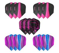 Harrows Lot de 5 ailettes de fléchettes roses (15 ailettes au total) 100 microns - Qualité supérieure - Extra résistantes - Fabriquées au Royaume-Uni - Accessoires professionnels pour fléchettes