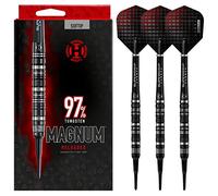 Harrows magnum reloaded jeu de fl?chettes 97 % tungst?ne ? pointe souple 20 g noir/argent?