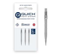 Harrows Micro Grip Quick Points - Pointes de fléchettes usinées de précision avec Prise en Main améliorée et Design incassable - Système de Changement Rapide