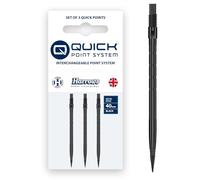 Harrows Micro Grip Quick Points - Pointes de fléchettes usinées de précision avec Prise en Main améliorée et Design incassable - Système de Changement Rapide