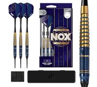Harrows Nox Softtip Jeu de fléchettes en laiton de 18 g et 20 g avec tiges Speedline, ailettes Nox et étui de fléchettes - Fléchettes souples robustes et colorées pour un jeu précis (20 g)