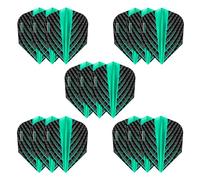 Harrows Quantum Lot de 5 ailettes de fléchettes (15 ailettes au total) I 100 microns Extra solides Fabriqué au Royaume-Uni Accessoires de fléchettes professionnels (Jade)